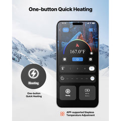 VEVOR Heated Socks, 6000mAh Battery Powered, Rechargeable Heating Socks with 4 Heating Levels, Electric Heated Sock