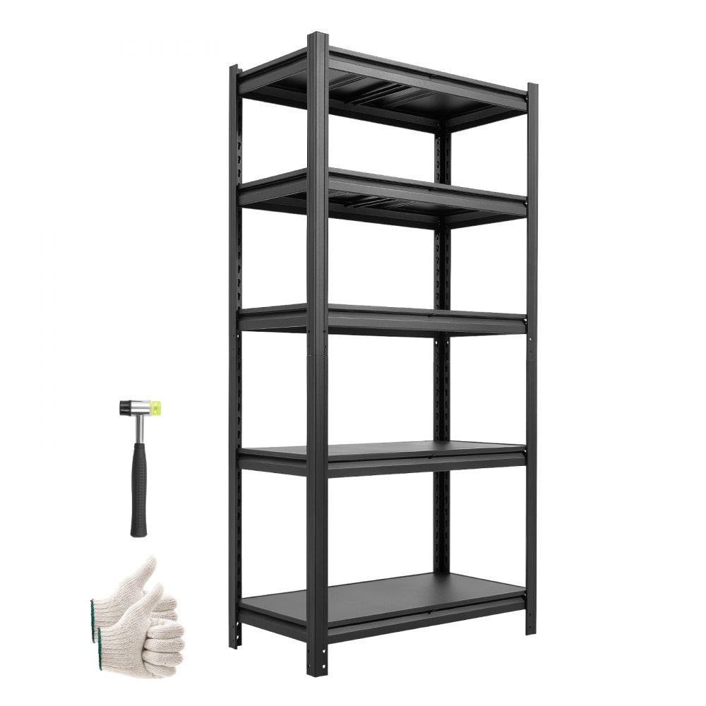 VEVOR Storage Shelves 5-Tier Adjustable Garage Shelving 2000 lbs Capacity, for Kitchen Pantry Basement Bathroom, 31.5"