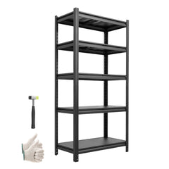 VEVOR Storage Shelves 5-Tier Adjustable Garage Shelving 2000 lbs Capacity, for Kitchen Pantry Basement Bathroom, 31.5"