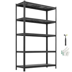 VEVOR Storage Shelves, 5-Tier Adjustable, 3000 lbs Capacity, Heavy Duty Garage Storage Shelving Unit, Metal Utility