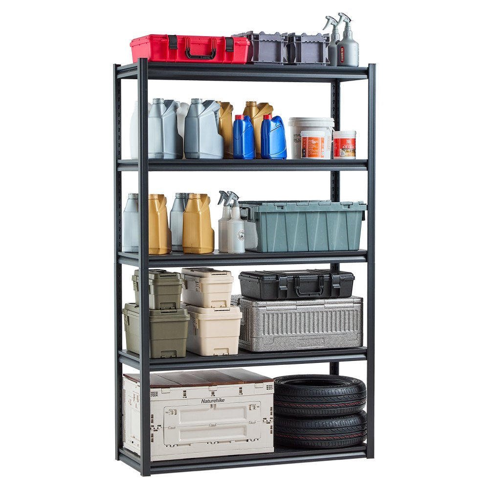 VEVOR Storage Shelves, 3000 lbs, 5 Tier Garage Storage Shelving, 18" D x 48" W x 78" H Adjustable Metal Shelves for