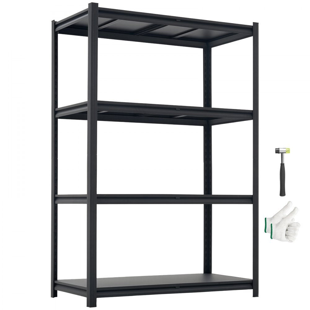 VEVOR Storage Shelves, 4-Tier Adjustable, 2400 lbs Capacity, Heavy Duty Garage Storage Shelving Unit, Metal Utility