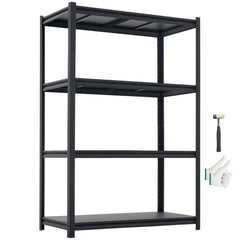 VEVOR Storage Shelves, 4-Tier Adjustable, 2400 lbs Capacity, Heavy Duty Garage Storage Shelving Unit, Metal Utility