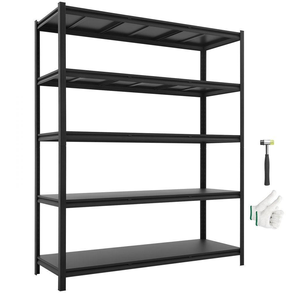 VEVOR Storage Shelves, 5-Tier Adjustable, 3000 lbs Capacity, Heavy Duty Garage Storage Shelving Unit, Metal Utility