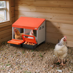 VEVOR Chicken Nesting Boxes, 2 Compartments, Easy Egg Collection, Wall Mount, Easy to Assemble, Galvanized Steel and