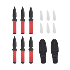 VEVOR Throwing Knives Set, 6 Pack, 8.9 inch Stainless Steel Well-balanced Knives with Protective Black Nylon Sheath