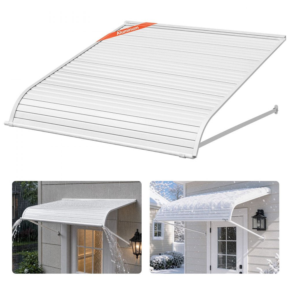VEVOR Aluminum Awning 40 x 42 in, Durable Window Awning Door Canopy, Lightweight and Stable Aluminum Exterior Awnings