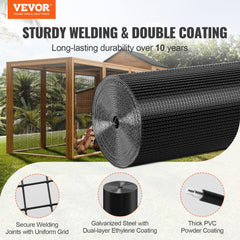 VEVOR Hardware Cloth, 24'' x 100' Galvanized Wire Mesh Roll, 19 Gauge Chicken Wire Fence Roll, Vinyl Coating Metal Wire