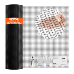VEVOR Hardware Cloth, 36'' x 50' Galvanized Wire Mesh Roll, 19 Gauge Chicken Wire Fence Roll, Vinyl Coating Metal Wire