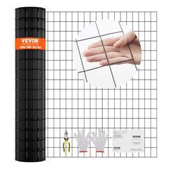 VEVOR Hardware Cloth, 48'' x 50' Galvanized Wire Mesh Roll, 16 Gauge Chicken Wire Fence Roll, Vinyl Coating Metal Wire