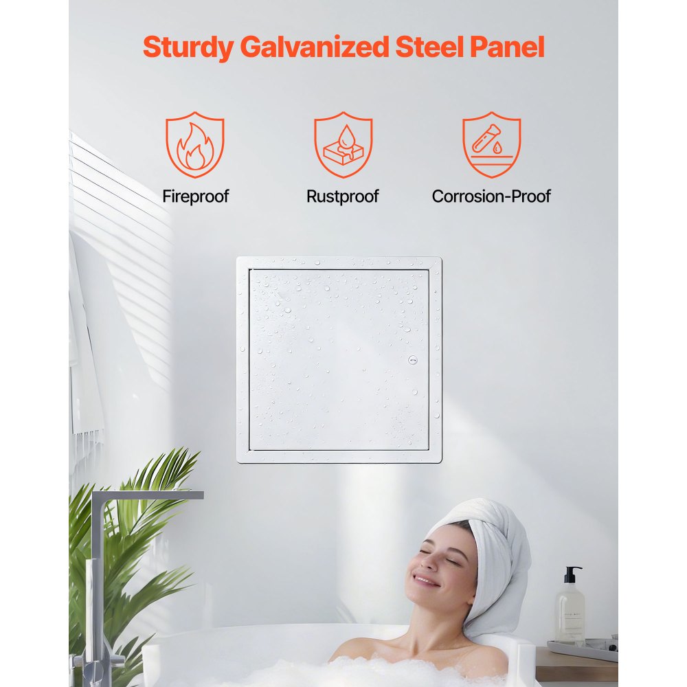 VEVOR Access Panel for Drywall, 13.3 x 13.3 in Galvanized Steel Access Door, Easy Install Hinged Service Panel with