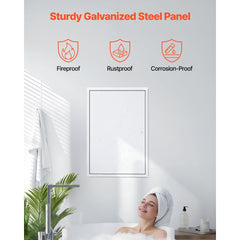 VEVOR Access Panel for Drywall, 25.3 x 17.2 in Galvanized Steel Access Door, Easy Install Hinged Service Panel with