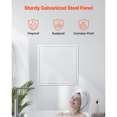 VEVOR Access Panel for Drywall, 19.2 x 19.2 in Galvanized Steel Access Door, Easy Install Hinged Service Panel with
