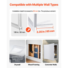 VEVOR Access Panel for Drywall, 25.2 x 25.2 in Galvanized Steel Access Door, Easy Install Hinged Service Panel with