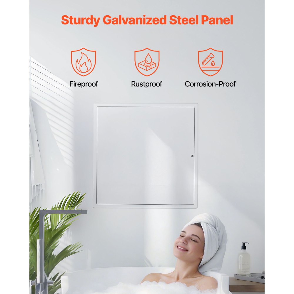 VEVOR Access Panel for Drywall, 25.2 x 25.2 in Galvanized Steel Access Door, Easy Install Hinged Service Panel with