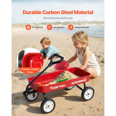VEVOR Pull-Along Wagon for Kids, 39 inch Toddler Wagons, Supports up to 176 lbs, All-Terrain Wagons with Handle