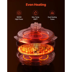 VEVOR Pizza Oven, 14 in Electric Pizza Maker, 1600W Electric Pizzas Cooker with Cordierite Stone, 5-Mode Temperature