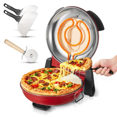 VEVOR Pizza Oven, 12 in Electric Pizza Maker, 1200W Electric Pizzas Cooker with Cordierite Stone, 5-Mode Temperature