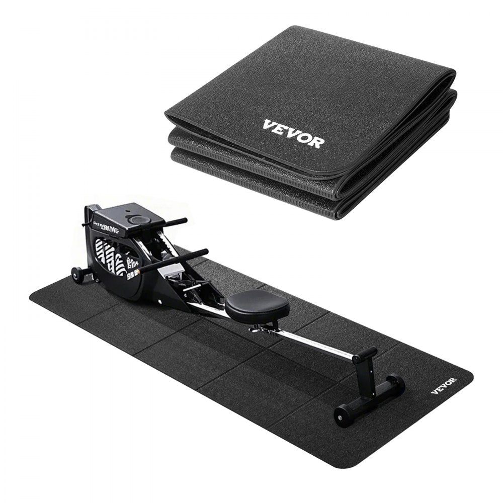 VEVOR Foldable Walking Pad Treadmill Mat, 1/4" Thick, 24" x 68" Exercise Equipment Mat for Elliptical on Carpet