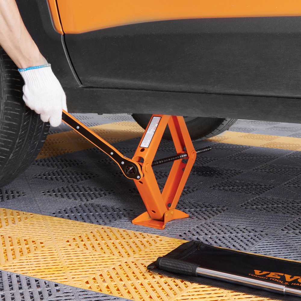VEVOR Scissor Jack, 2.5 Ton/5512 lbs Scissor Car Jack, 3.7"-17.1" Lifting Range Scissor Lift Jack with Ratcheting