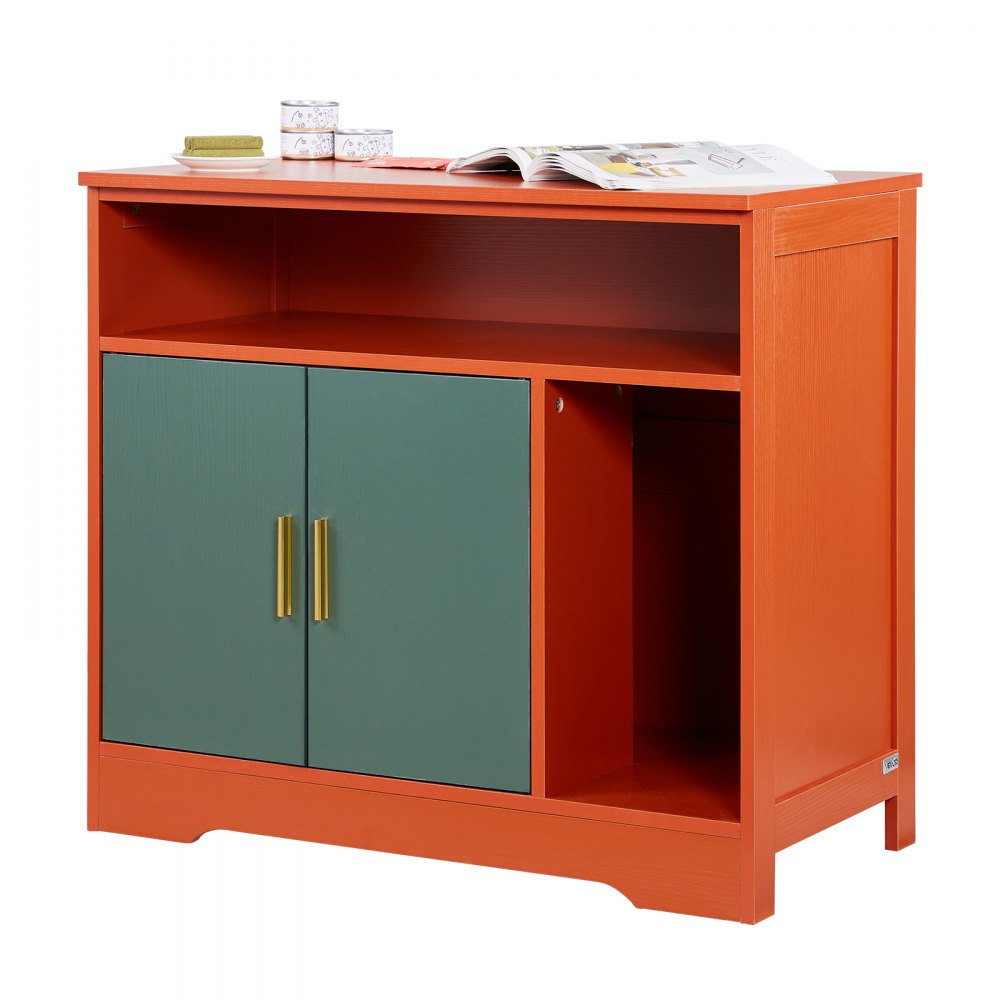 VEVOR Cat Litter Box Enclosure, 31 in Hidden Litter Box Cabinet with Shelf & Storage, Modern Style Indoor Cat Washroom