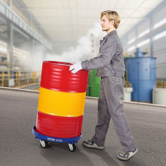 VEVOR 55 Gallon Drum Dolly, 2000 lbs Load Capacity, Heavy-Duty Barrel Dolly with Cross Braces and 4 Swivel Caster