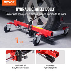 VEVOR Wheel Dolly, Max Capacity 1500 Lbs Car Dolly, Car Jack Dolly Lifter with 360° Rotatable Wheels, Heavy Duty