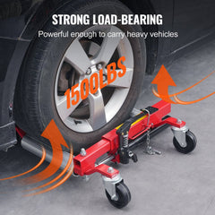 VEVOR Wheel Dolly, Max Capacity 1500 Lbs Car Dolly, Car Jack Dolly Lifter with 360° Rotatable Wheels, Heavy Duty