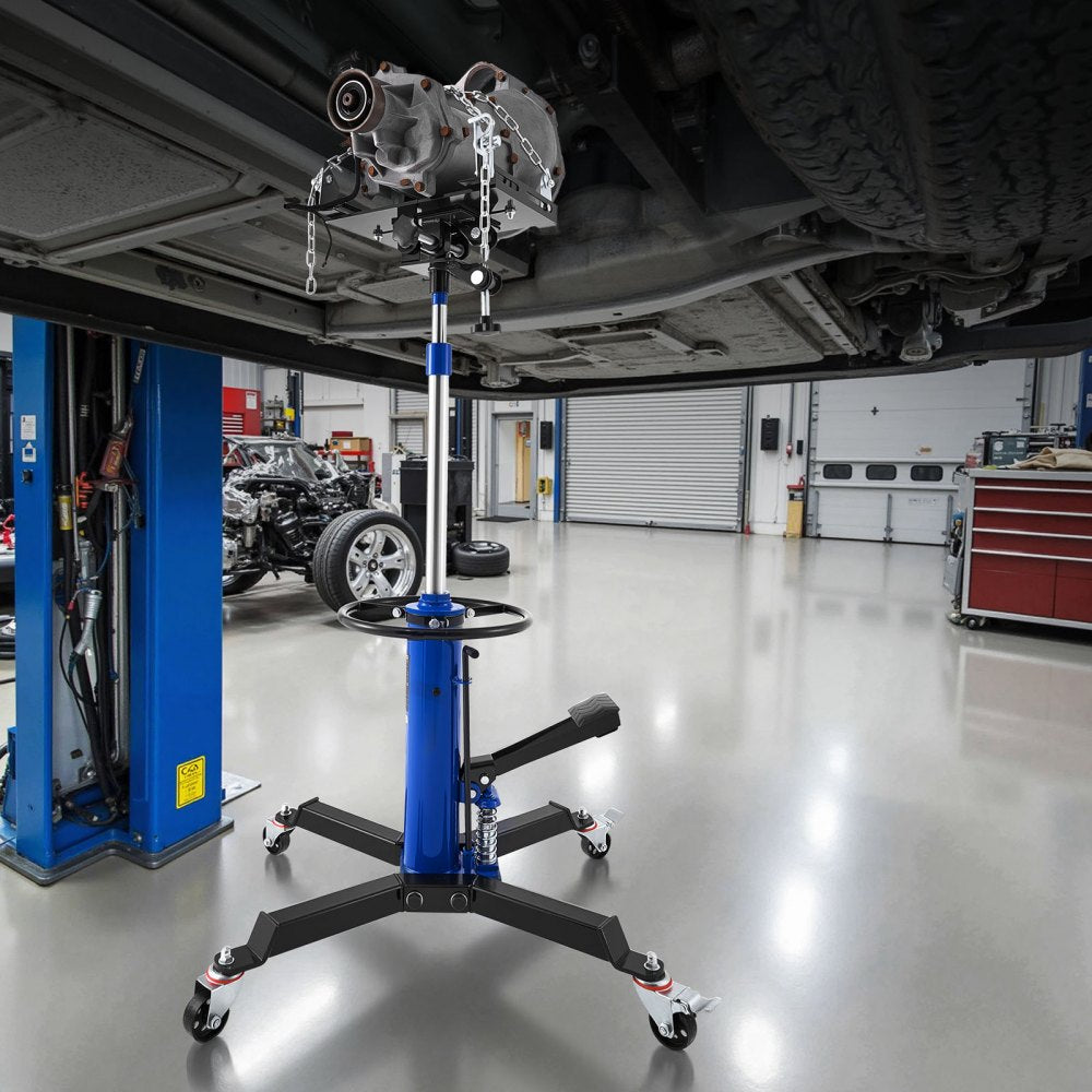 VEVOR Hydraulic Transmission Jack, 1322 lbs / 0.6 Ton Lifting Capacity Telescoping Transmission Jack with Foot Pedal
