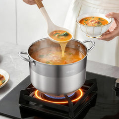 VEVOR Stainless Steel Stock Pot, 12-Quart Stainless Steel Stockpot with Glass Lid, PFOA-Free, PFAS-Free, Compatible