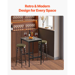 VEVOR Bar Table, Sturdy Metal Frame High Top Pub Table, Small Kitchen Dining, Cocktail Coffee Counter Bar Height Desk