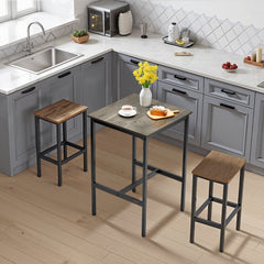 VEVOR Bar Table, Sturdy Metal Frame High Top Pub Table, Small Kitchen Dining, Cocktail Coffee Counter Bar Height Desk
