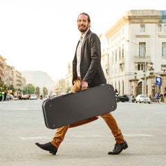 VEVOR Electric Guitar Hard Case, 43.11 in Rectangular Guitar Hard Case, With Lock Latch Keys Handle, PVC Padding Soft