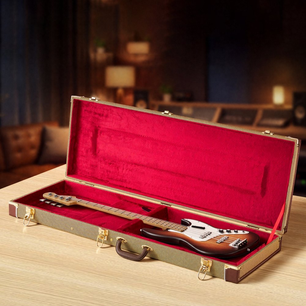 VEVOR Electric Guitar Hard Case, 41.3 Inch, Rectangle Wooden Hard-Shell Protective Carrying Case, with Lock Latch