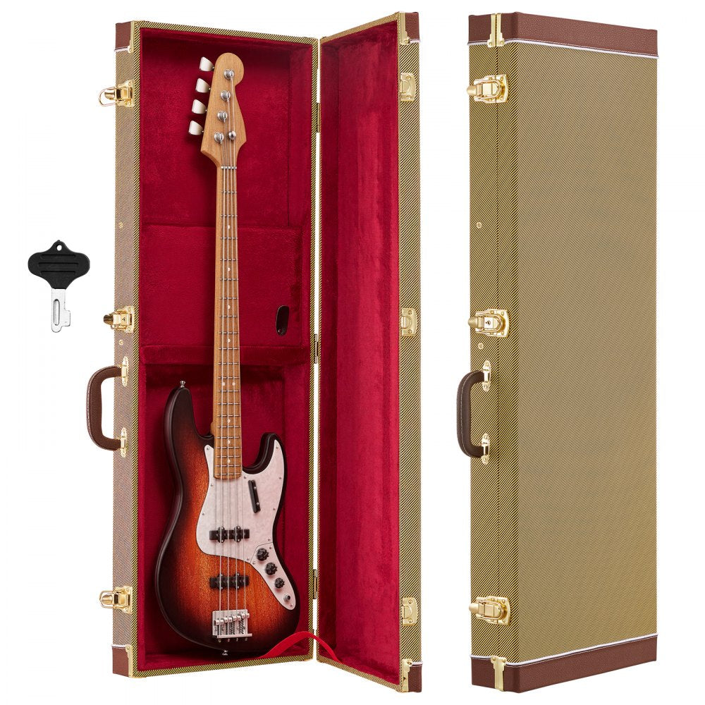 VEVOR Electric Guitar Hard Case, 41.3 Inch, Rectangle Wooden Hard-Shell Protective Carrying Case, with Lock Latch