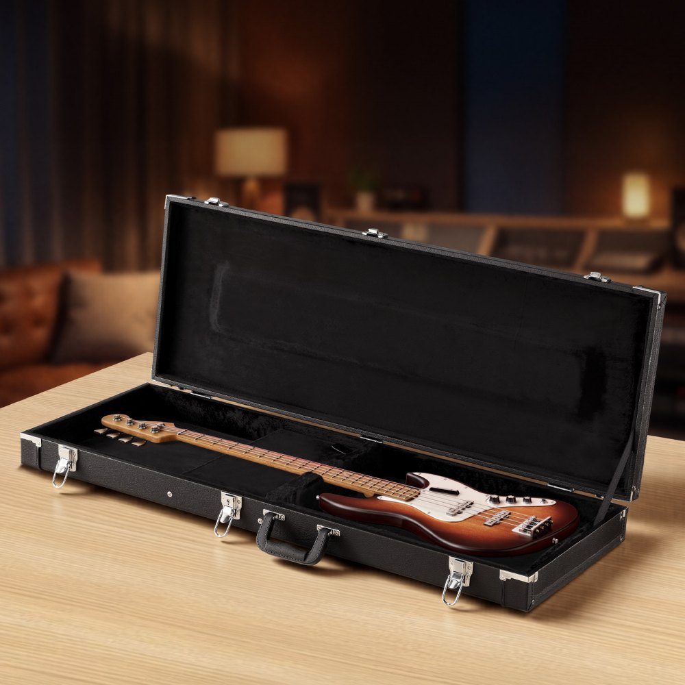 VEVOR Electric Guitar Hard Case, 41.3 Inch, Rectangle Wooden Hard-Shell Protective Carrying Case, with Lock Latch