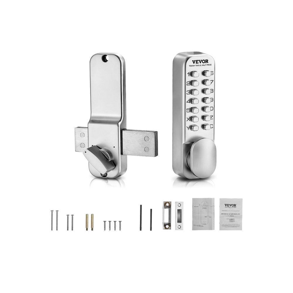 VEVOR Mechanical Keyless Entry Door Lock, 14 Key Mechanical Door Lock, Mechanical Keypad Door Lock with Adjustable