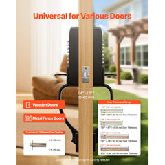 VEVOR Mechanical Keyless Entry Door Lock, 2.0 Code Upgrade, 4-7 Digits Code, Double-Sided Push Button Combination