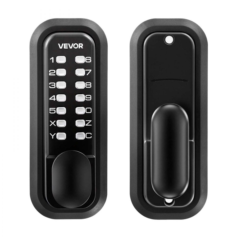 VEVOR Mechanical Keyless Entry Door Lock, 2.0 Code Upgrade, 4-7 Digits Code, Single-Sided Push Button Combination
