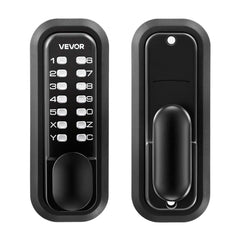 VEVOR Mechanical Keyless Entry Door Lock, 2.0 Code Upgrade, 4-7 Digits Code, Single-Sided Push Button Combination