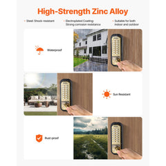 VEVOR Mechanical Keyless Entry Door Lock, 14 Key Mechanical Door Lock, Mechanical Keypad Door Lock with Handle