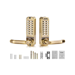 VEVOR Mechanical Keyless Entry Door Lock, 14 Key Mechanical Door Lock, Mechanical Keypad Door Lock with Handle