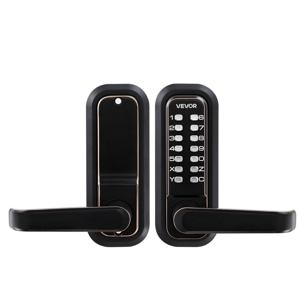 VEVOR Mechanical Keyless Entry Door Lock, 2.0 Code Upgrade, 4-7 Digits Code, Single-Sided Push Button Combination