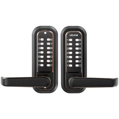 VEVOR Mechanical Keyless Entry Door Lock, 2.0 Code Upgrade, 4-7 Digits Code, Double-Sided Push Button Combination