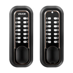 VEVOR Mechanical Keyless Entry Door Lock, 2.0 Code Upgrade, 4-7 Digits Code, Double-Sided Push Button Combination