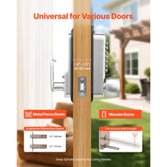 VEVOR Mechanical Keyless Entry Door Lock, 2.0 Code Upgrade, 4-7 Digits Code, Single-Sided Push Button Combination