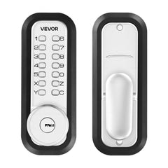 VEVOR Mechanical Keyless Entry Door Lock, 2.0 Code Upgrade, 4-7 Digits Code, Single-Sided Push Button Combination