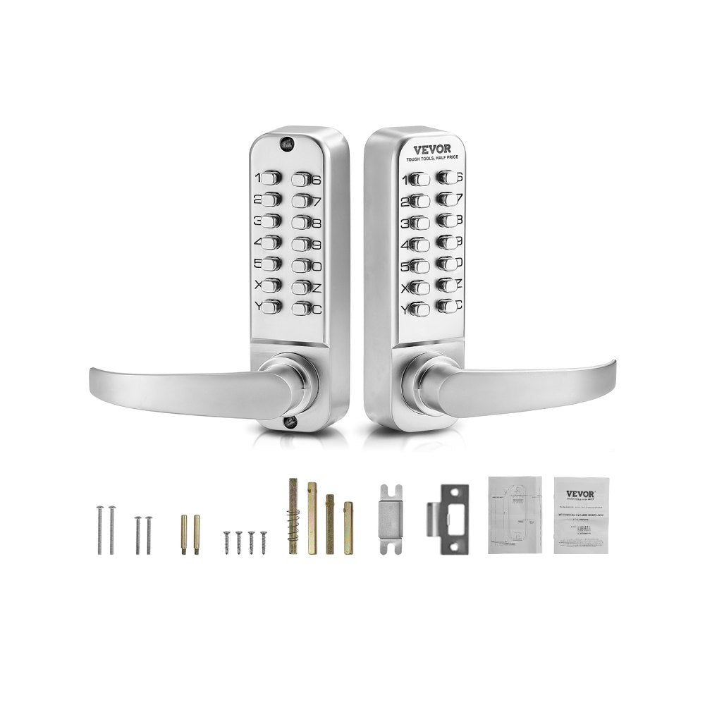 VEVOR Mechanical Keyless Entry Door Lock, 14 Key Mechanical Door Lock, Mechanical Keypad Door Lock with Handle