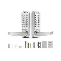 VEVOR Mechanical Keyless Entry Door Lock, 14 Key Mechanical Door Lock, Mechanical Keypad Door Lock with Handle