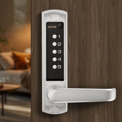 VEVOR Mechanical Keyless Entry Door Lock, 2.0 Code Upgrade, 5 Digits Code, Single-Sided Push Button Combination Keypad